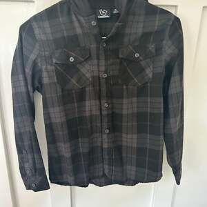 Burnside Youth 12 Hooded Flannel Shirt with Long Sleeves